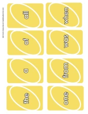 Kindergarten Sight Word Cards: Yellow