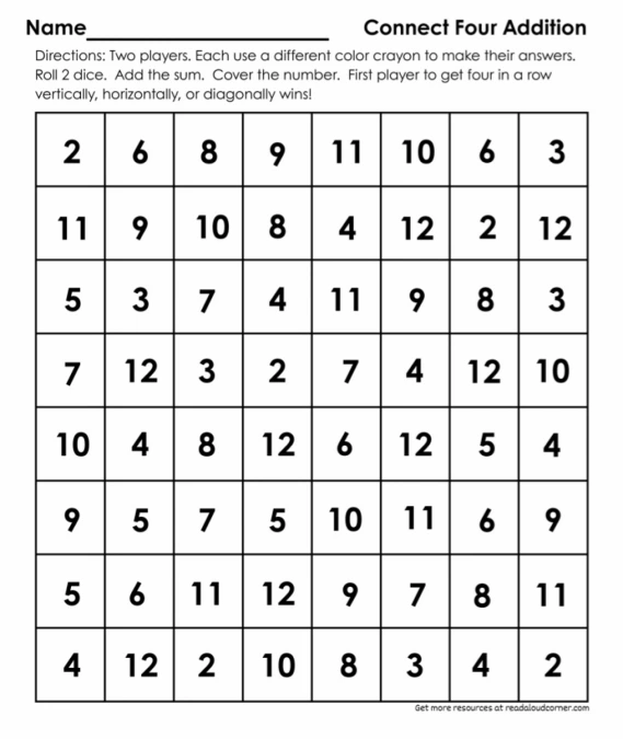 Connect Four Addition