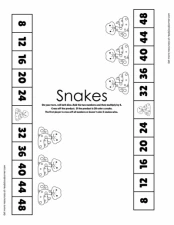 Snakes Multiplication 2 - 12