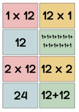 Multiplication 12 (Spoons/Go Fish/Memory) Color