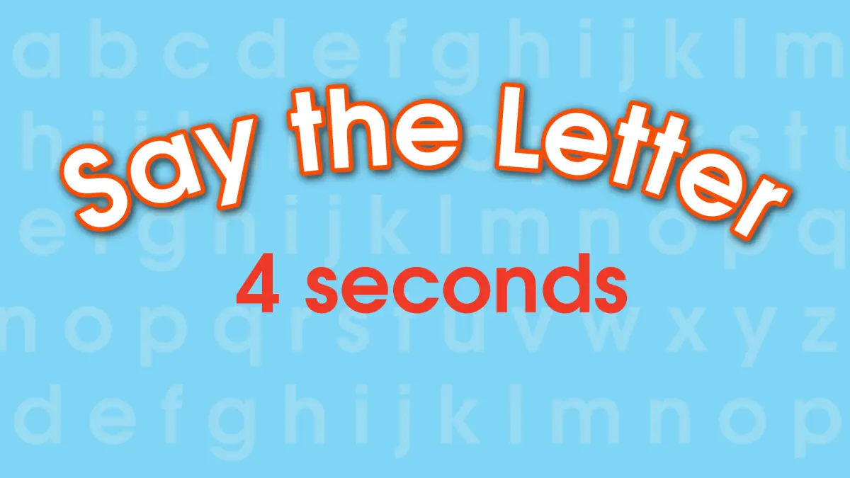 Say The Letter / Letter Naming Fluency