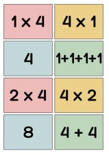 Multiplication 4 (Spoons/Go Fish/Memory) Color