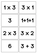 Multiplication 3 (Spoons/Go Fish/Memory) Black & White