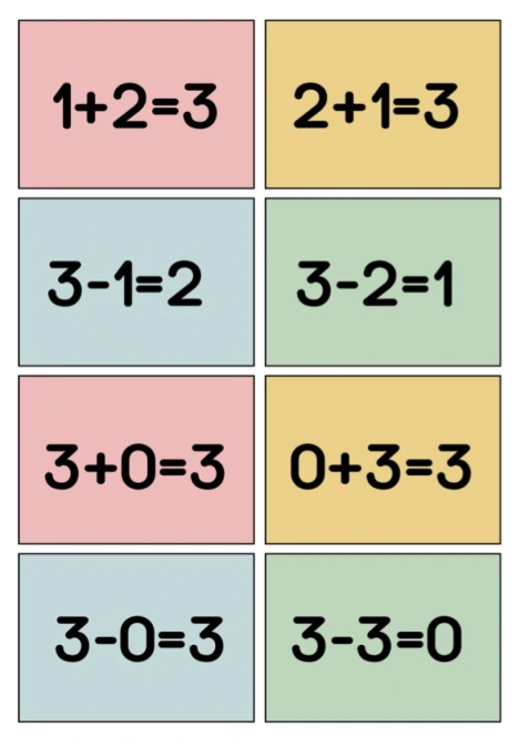 Fact Families 3 (Spoons/Go Fish/Memory) Color