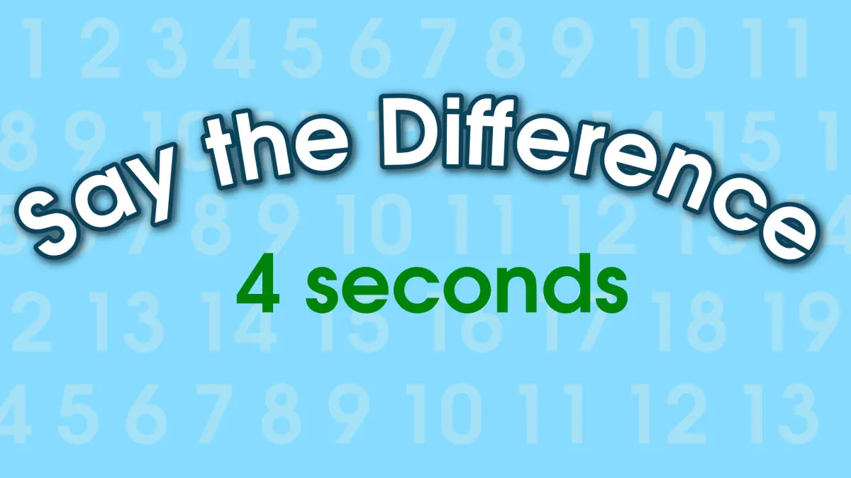 Say the Difference / Quantity Difference Fluency