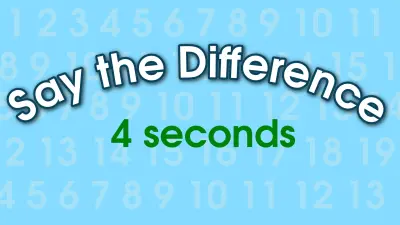 Say the Difference / Quantity Difference Fluency
