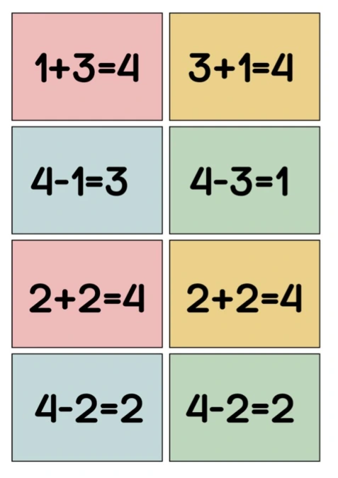 Fact Families 4 (Spoons/Go Fish/Memory) Color