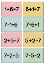 Fact Families 7 (Spoons/Go Fish/Memory) Color