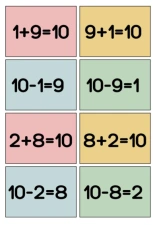 Fact Families 10 (Spoons/Go Fish/Memory) Color