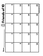 Friends of 10 Write the Room