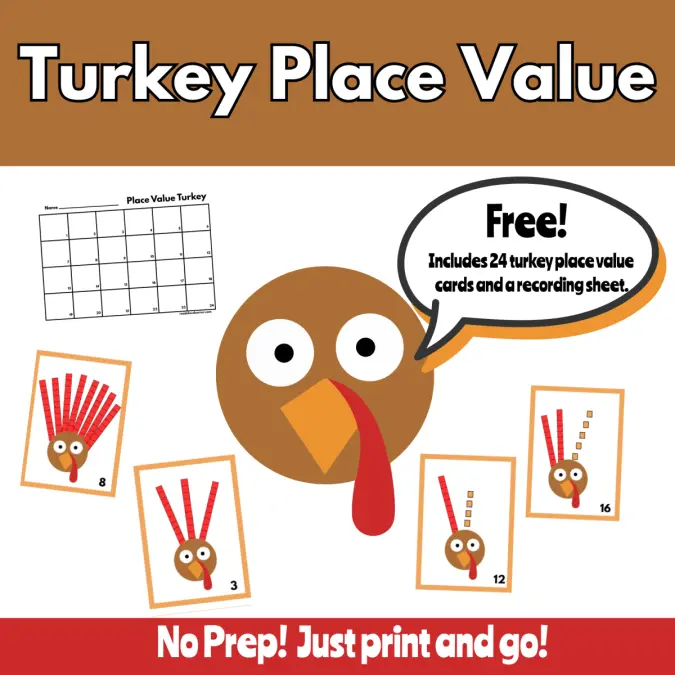 Turkey Place Value Write the Room