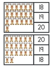 Reindeer Clip Cards 0 - 20