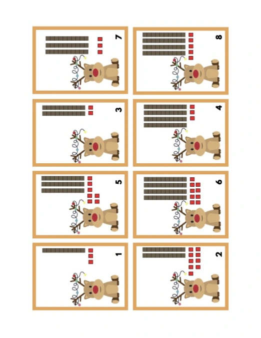 Reindeer Place Value Write The Room