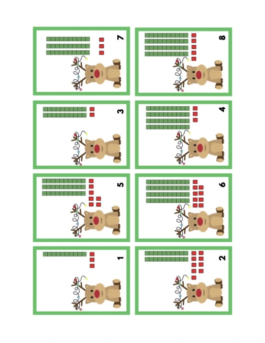 Christmas Place Value Write the Room