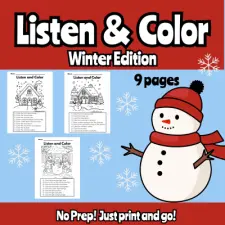 Listen and Color: Winter