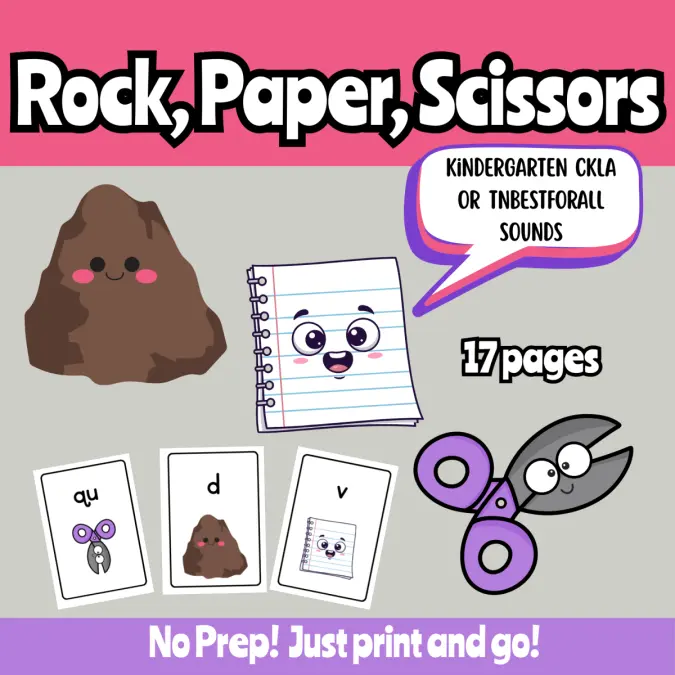 Sounds & Digraphs Rock, Paper, Scissors Game
