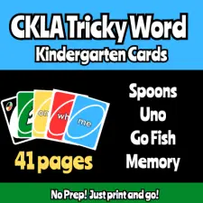 CKLA Kindergarten Tricky Word Cards