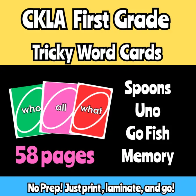 CKLA First Grade Tricky Word Cards