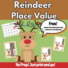 Reindeer Place Value Write The Room