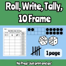 Roll, Write, Tally, Ten Frame