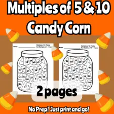 Multiples of 5 and 10 Candy Corn