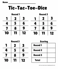 Tic-Tac-Toe-Dice