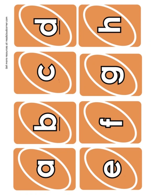 Uno Alphabet Orange