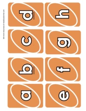 Uno Alphabet Orange